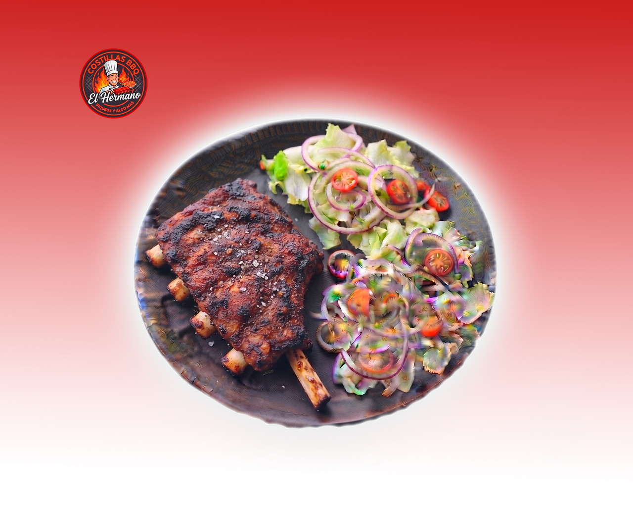Costilla Con Ensalada