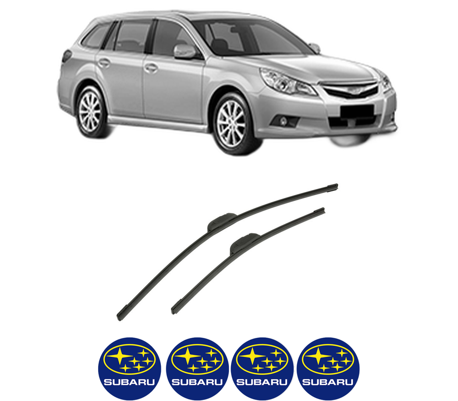 Set stergatoare auto SUBARU LEGACY V Estate (BR) din 2009-2014, pentru parbriz auto, 2 bucati, Bosch Aerotwin Retrofit, din cauciuc siliconat rezistent, 4 Stickere Auto SUBARU