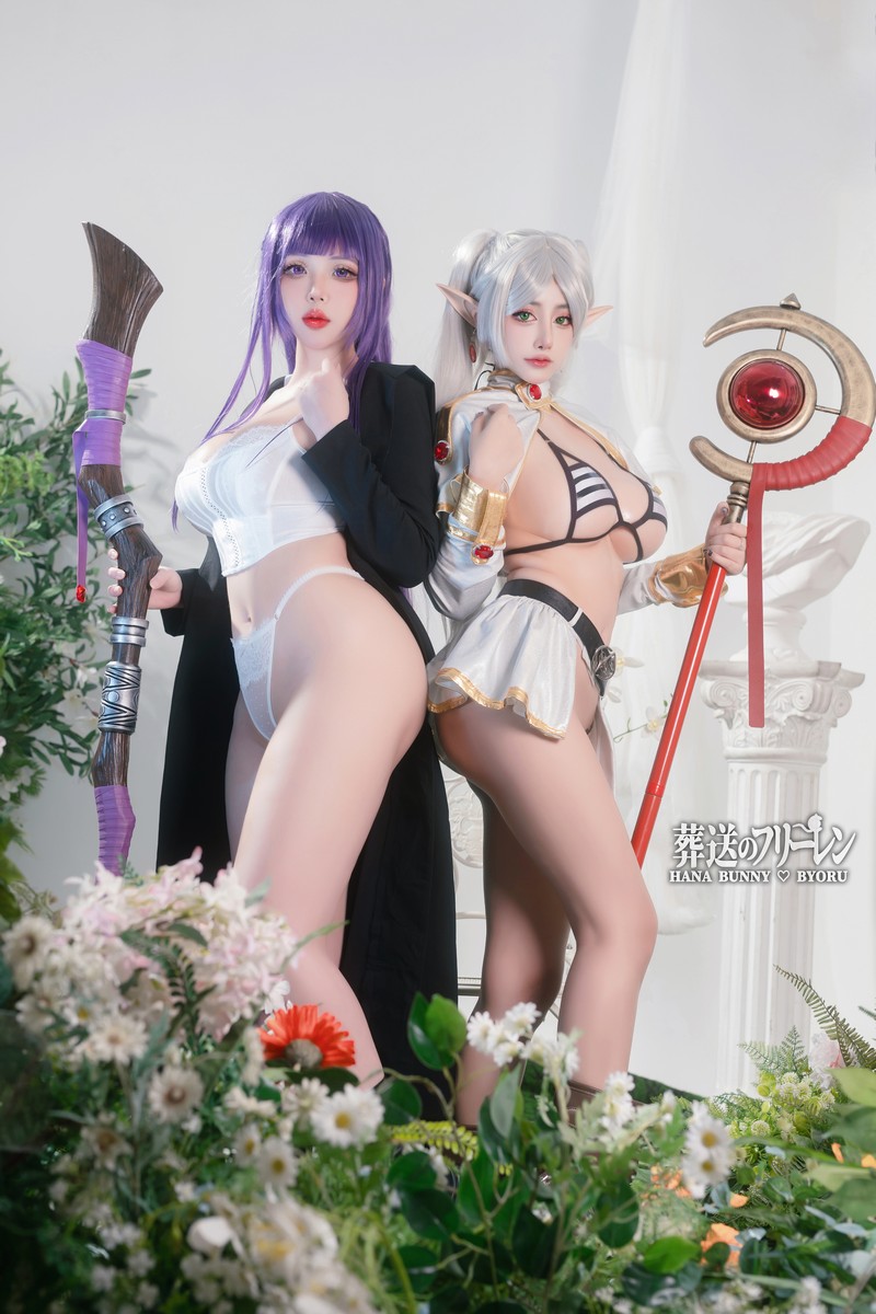 Hana Bunny 芙莉莲×菲伦 Cosplay写真｜Sousou no Frieren 高清图片合集[24P-256.1M]插图4