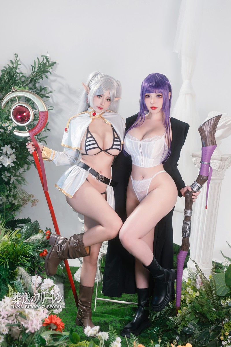 Hana Bunny 芙莉莲×菲伦 Cosplay写真｜Sousou no Frieren 高清图片合集[24P-256.1M]插图3