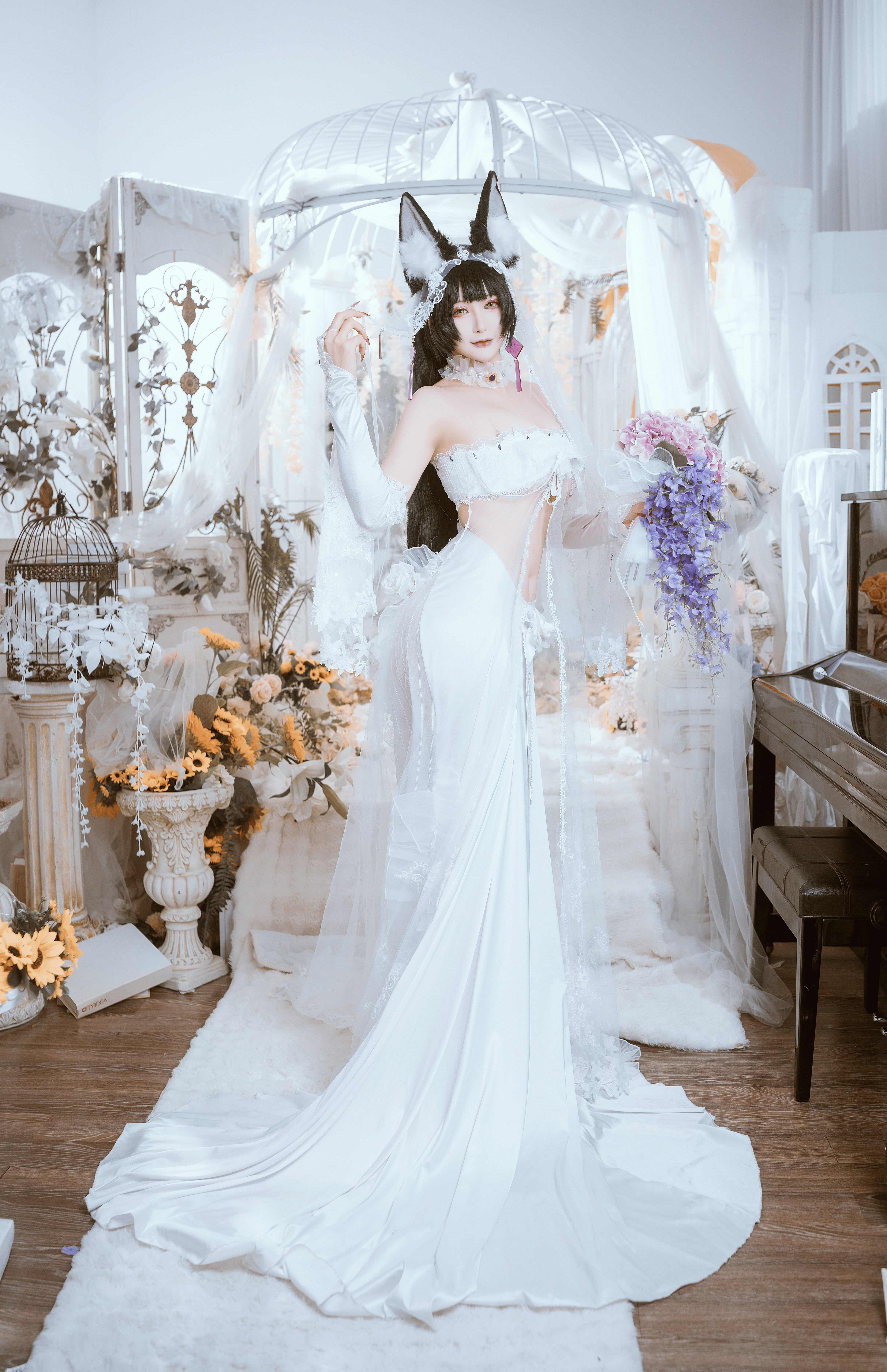 兔胖胖min – 碧蓝航线 武藏 花嫁 Cosplay 高清写真集（40P-883.9MB）插图1