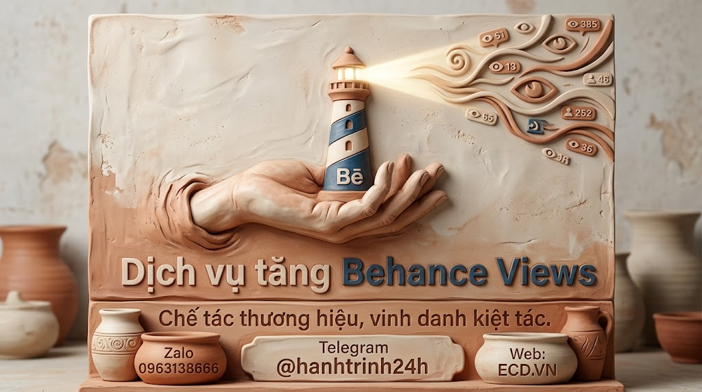 tăng behance views 2024 project behance