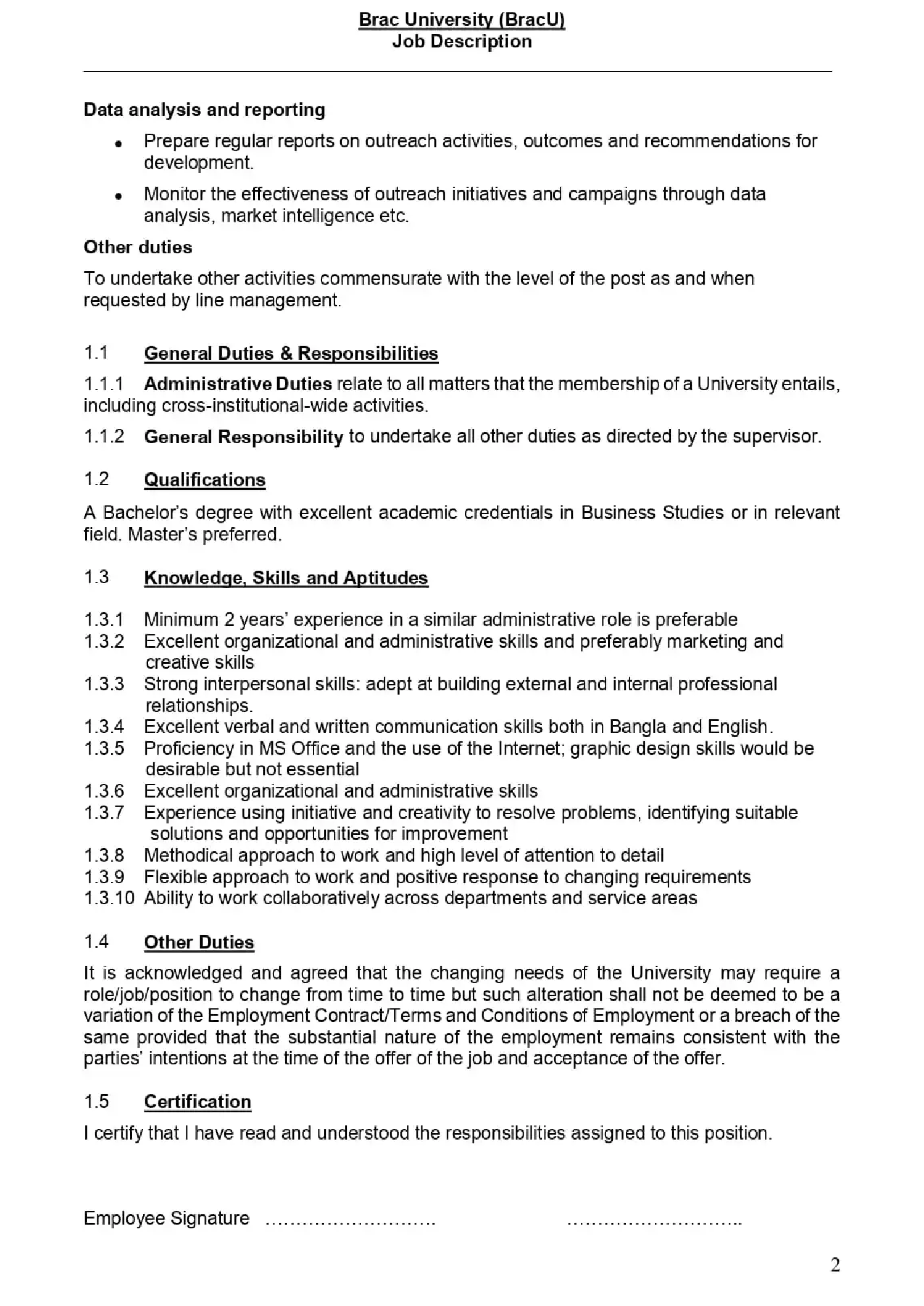 ব্র্যাক বিশ্ববিদ্যালয় নিয়োগ বিজ্ঞপ্তি ২০২৪