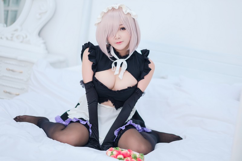 MiMi Chan 玛修 Mash Kyrielight 女仆 Cosplay FGO 写真图集【15P-32.6M】