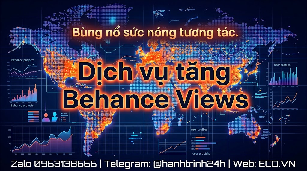 dịch vụ tăng behance views tự nhiên adobe behance