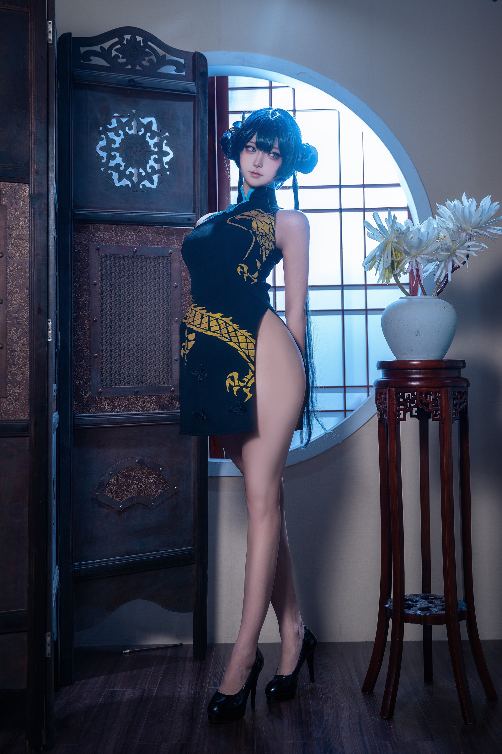 Seya-狮砸 – 蔚蓝档案 妃咲 旗袍 Cos 高清写真（12P-138.2MB）插图