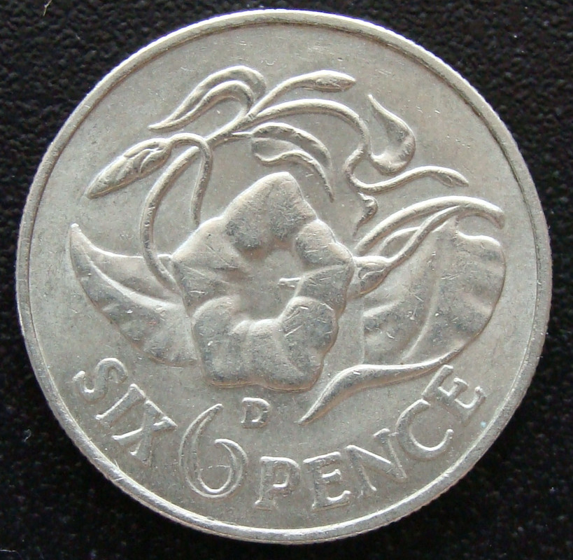 6 Peniques. Zambia (1966) ZAM-6-Peniques-1966-rev