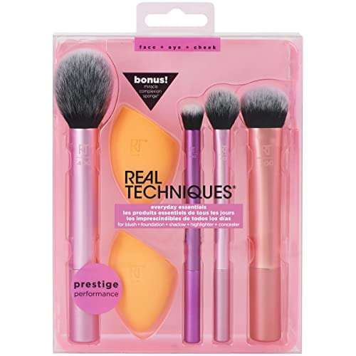 Amazon: Set de brochas de maquillaje Real Techniques 6 piezas | envío gratis con Prime 
