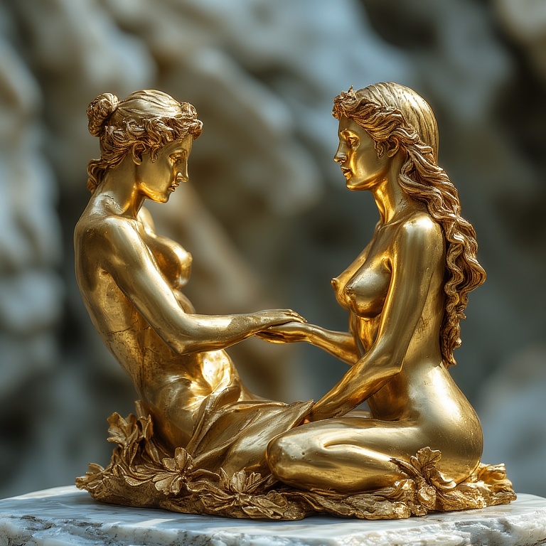 A-Gold-sculpture-naked-nude-fu-3
