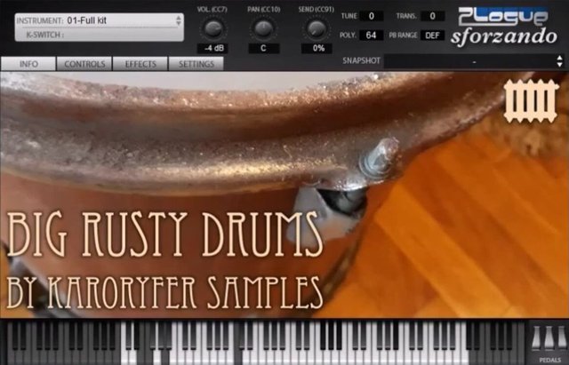 Karoryfer Samples Big Rusty Drums 1.100 for Sforzando