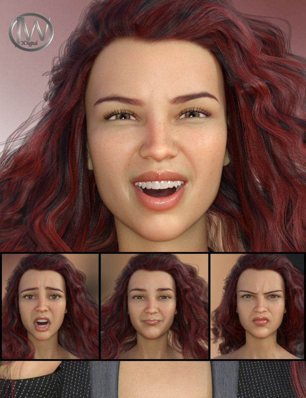 Her Emotions - Expressions for Genesis 8 Female(s) and Charlotte 8