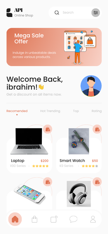 Mobile App UI Interface Wireframe Design
