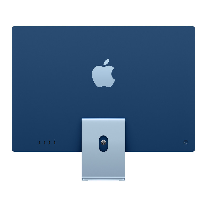 Vista trasera del iMac M3 mostrando sus puertos Thunderbolt/USB 4.