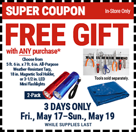Unlock Free Gifts at Harbor Freight with Any In-Store Purchase Unlock Free Gifts at Harbor Freight with Any In-Store Purchase