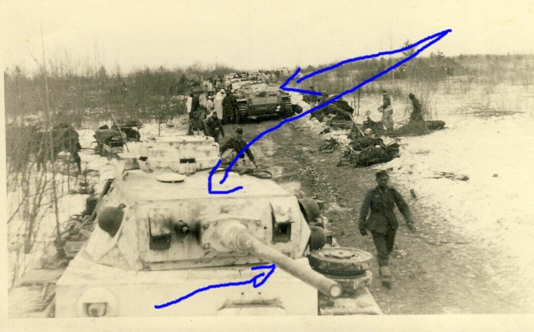 Foto Sd.Kfz Panzer 3 Langrohr Winter-Tarn ,STUG Sturmgeschütz Nowgorod