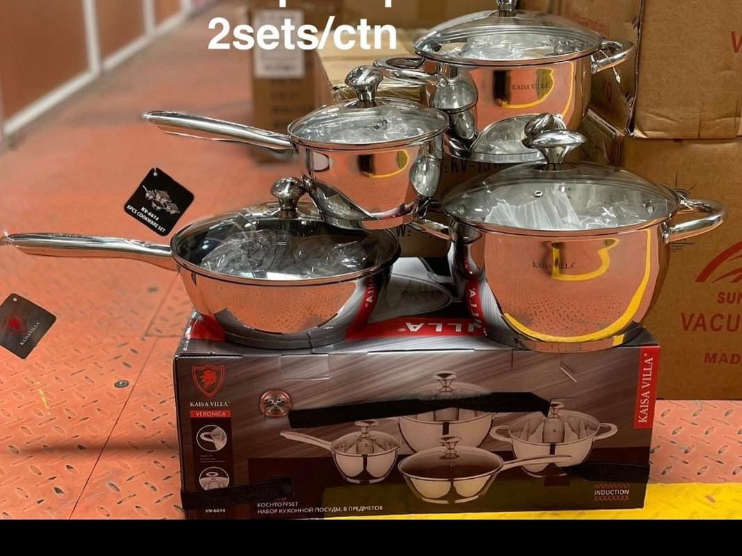 Stainless pots 10pcs