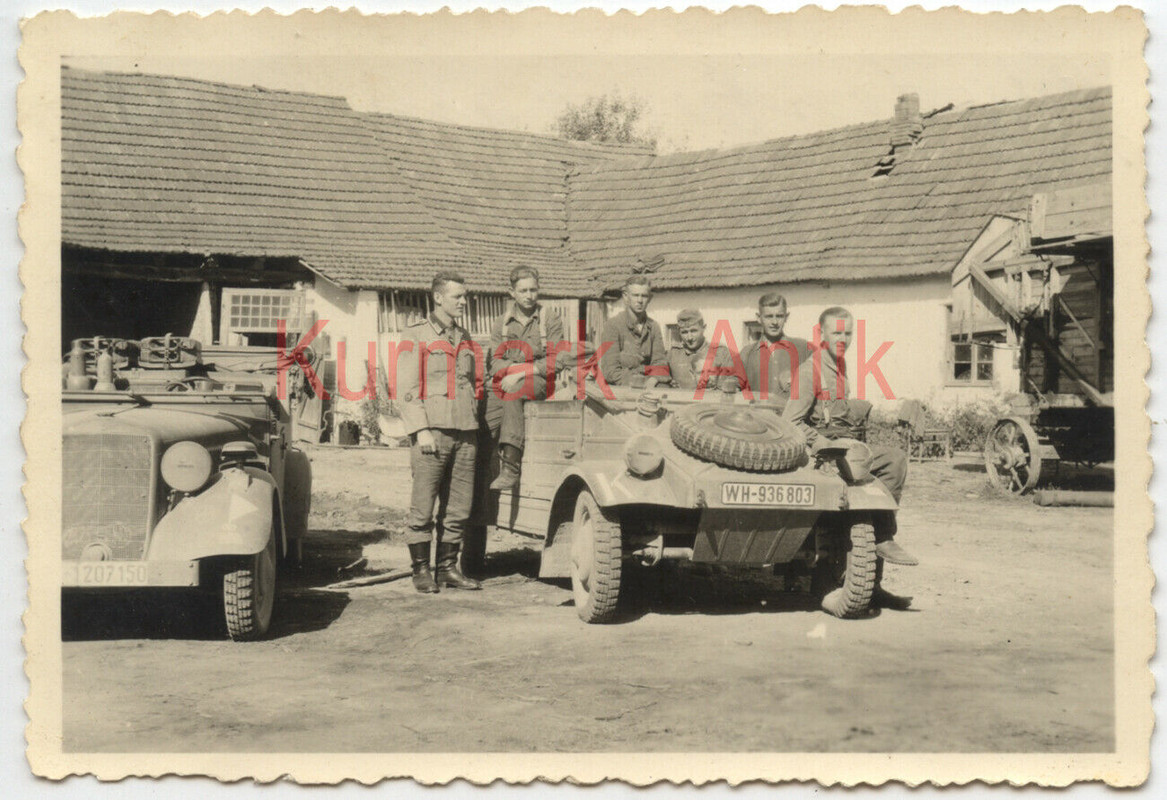 Foto Wehrmacht Russland Front LKW PKW Auto Kübel VW Typ 82