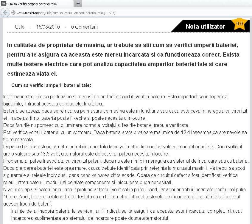 verificarea amperilor