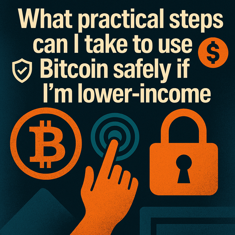 What practical steps can I take to use Bitcoin safely if I’m lower-income