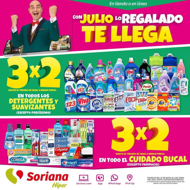 Soriana Híper: Folleto de Ofertas Julio Regalado 2022 del Viernes 27 de Mayo al Jueves 2 de Junio 