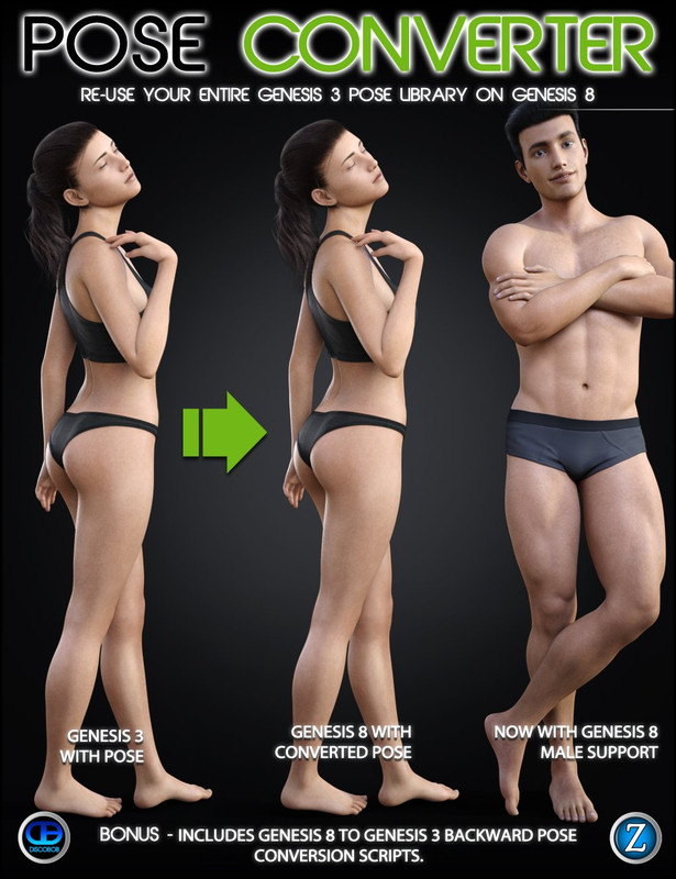 Genesis 3 to Genesis 8 Pose Converter (Updated 2021-02-17)