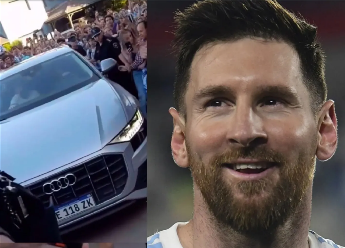 Messi es recibido por horda de hinchas en su casa de Argentina