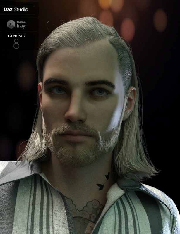 Graig Tough Guy Hair and Beard for Genesis 8.1 Male(s) Graig Tough Guy Hair and Beard for Genesis 8.1 Male(s)