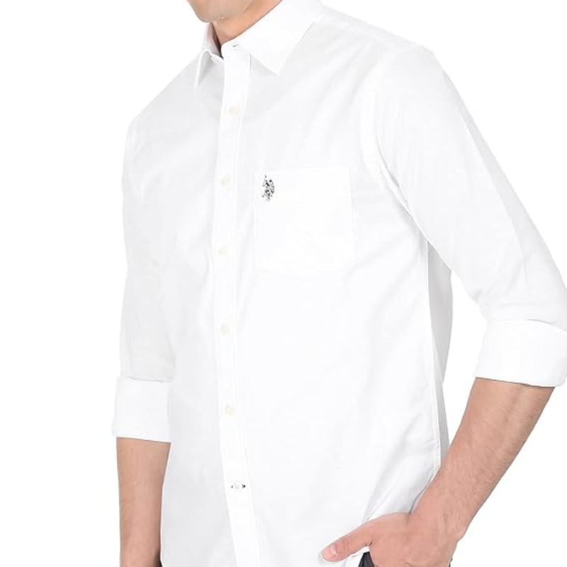 USPA Men Cotton Tailored Fit Casual Shirt