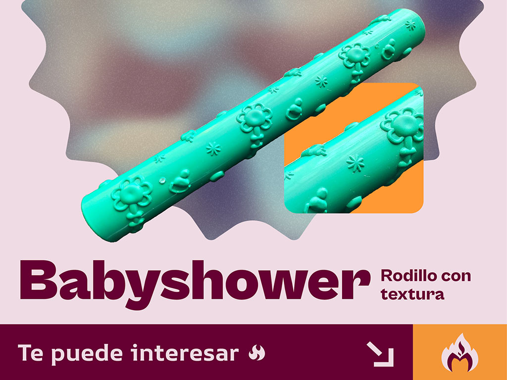 Rodillo Baby Shower Maracas chupos Para Fondant o marcar