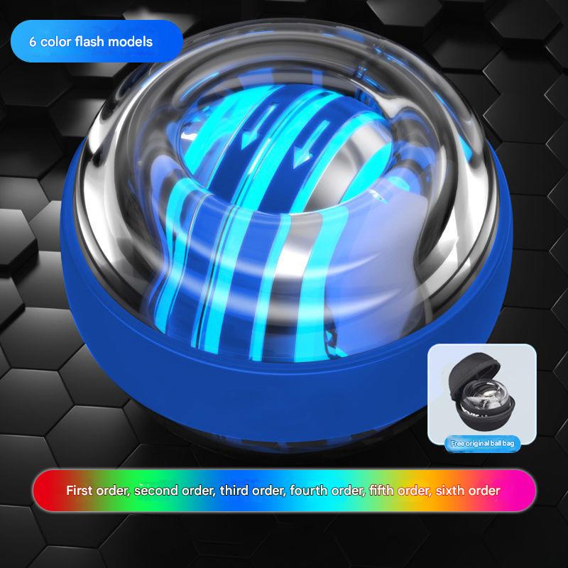 Blue LED Gyro Ball Wrist Power Trainer with Digital Counter and Auto-Start Zinc Alloy Core for Grip Strength and Stress Relief in global Homes