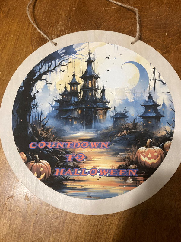 handcrafted countdown to halloween board