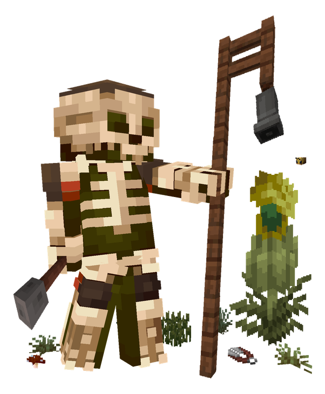 Guardian Skeleton Minecraft Skin
