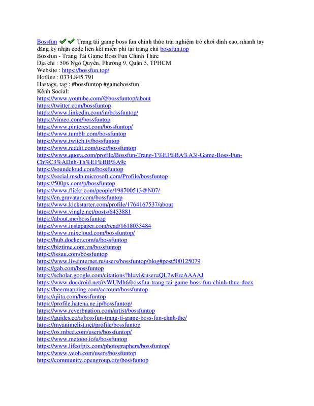 Bossfun - Trang Tải Game Boss Fun Chính Thức