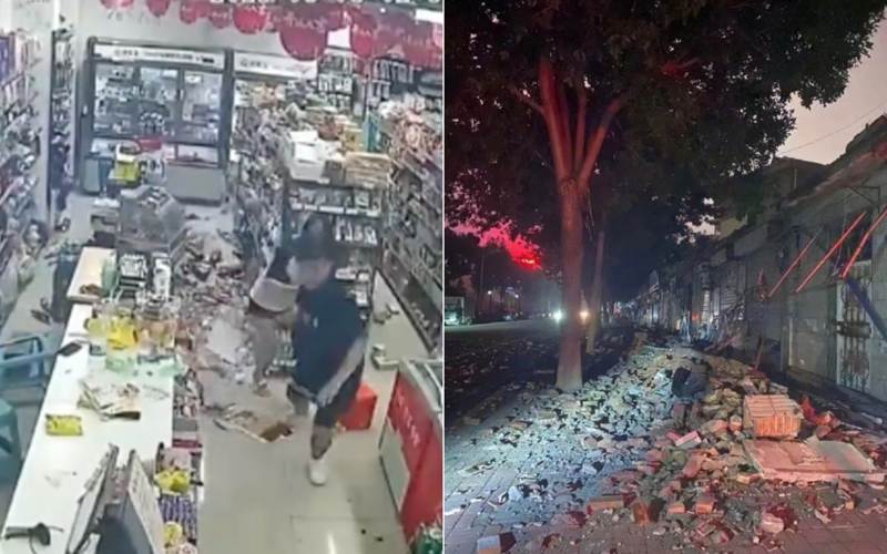Cina colpita da Terremoto e intense piogge: crolli e feriti