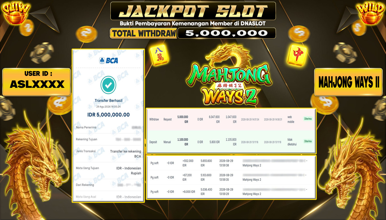 JACKPOT SLOT MAHJONG WAYS 2  29 AGUSTUS 2026