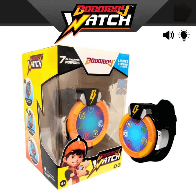 BOBOIBOY ELEMENTAL Watch with SOUNDS and LIGHT ORIGINAL MONSTA TOY COLLECTION Kids Gift