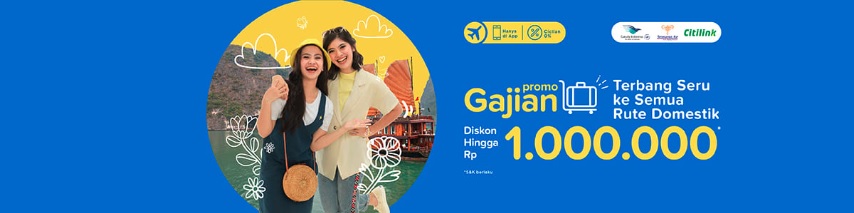 Promo diskon tiket pesawat hingga Rp 1 juta ke semua rute domestik