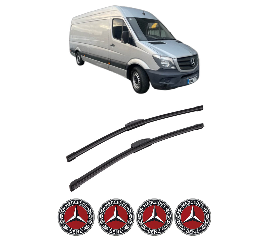 Set stergatoare auto MERCEDES-BENZ SPRINTER CLASSIC 3,5-t Van (B909) din 2013-2017, pentru parbriz auto, 2 bucati, Bosch Aerotwin Retrofit, din cauciuc siliconat rezistent, 4 Stickere Auto MERCEDES-BENZ