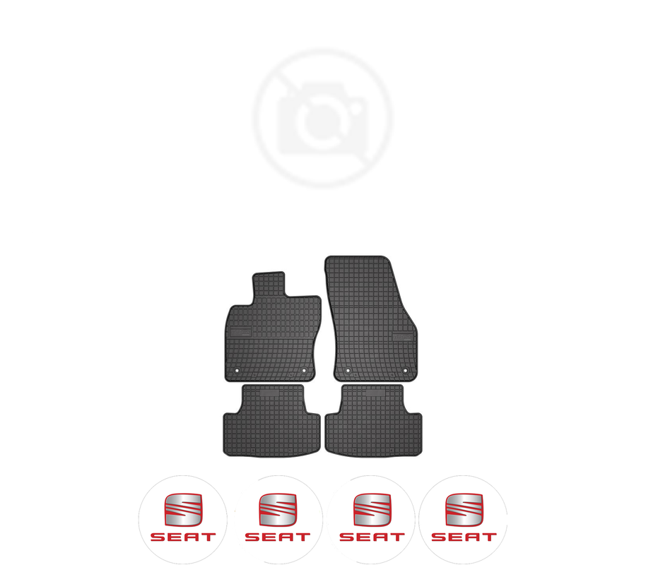 Set covorase presuri SEAT ATECA din 2016-2019, auto, din cauciuc thermoplastic, 4 Stickere auto cu SEAT