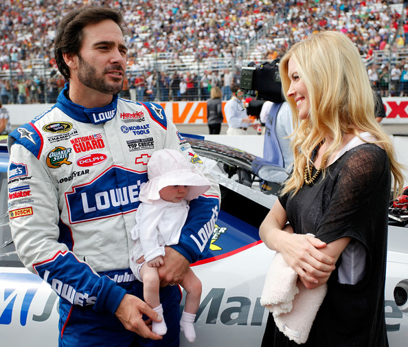 Photo of Jimmie Johnson  & his  Daughter  Genevieve Marie Johnson