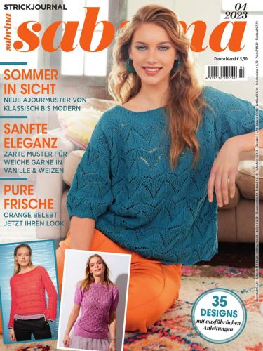 Cover: Sabrina Strickjournal Magazin April No 04 2023