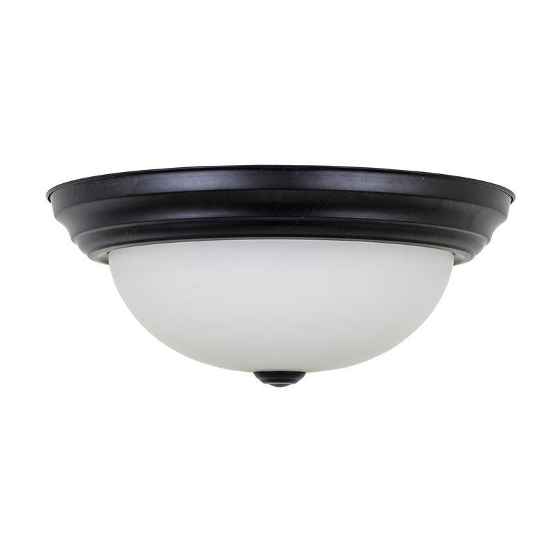 Flushmount Light YHD JK102-13BK-W Flat Black Frosted Glass Modern Energy-Efficient