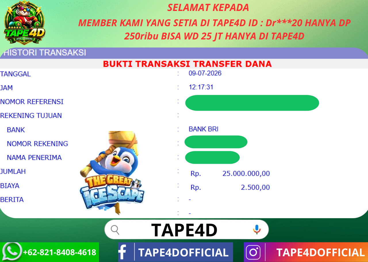 TAPE4D THE GREAT ESCAPE PG SOFT 25.000.000-LUNAS