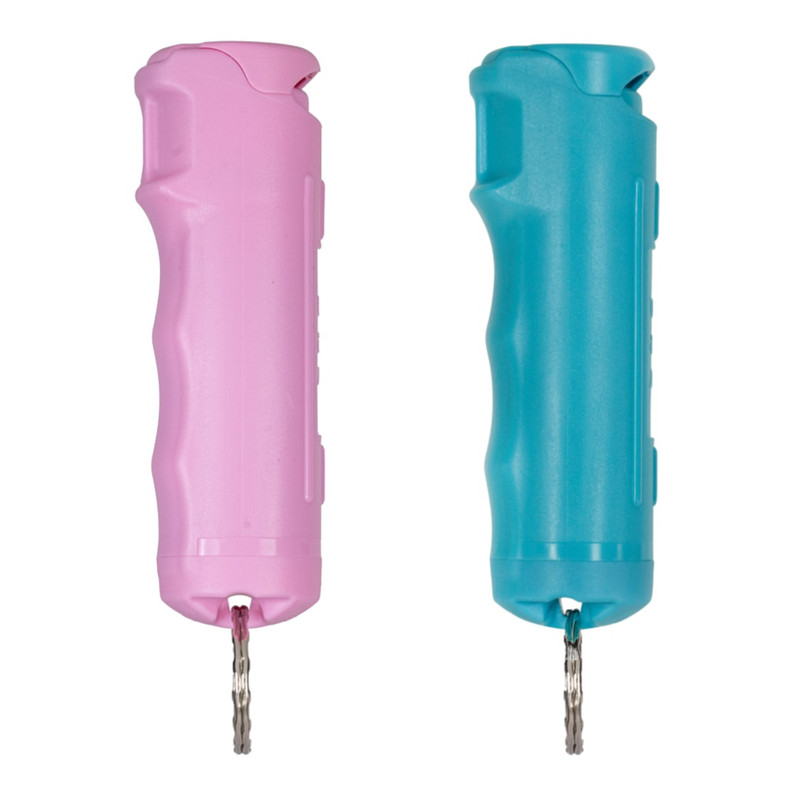 Pink pepper spray black keychain combo pack