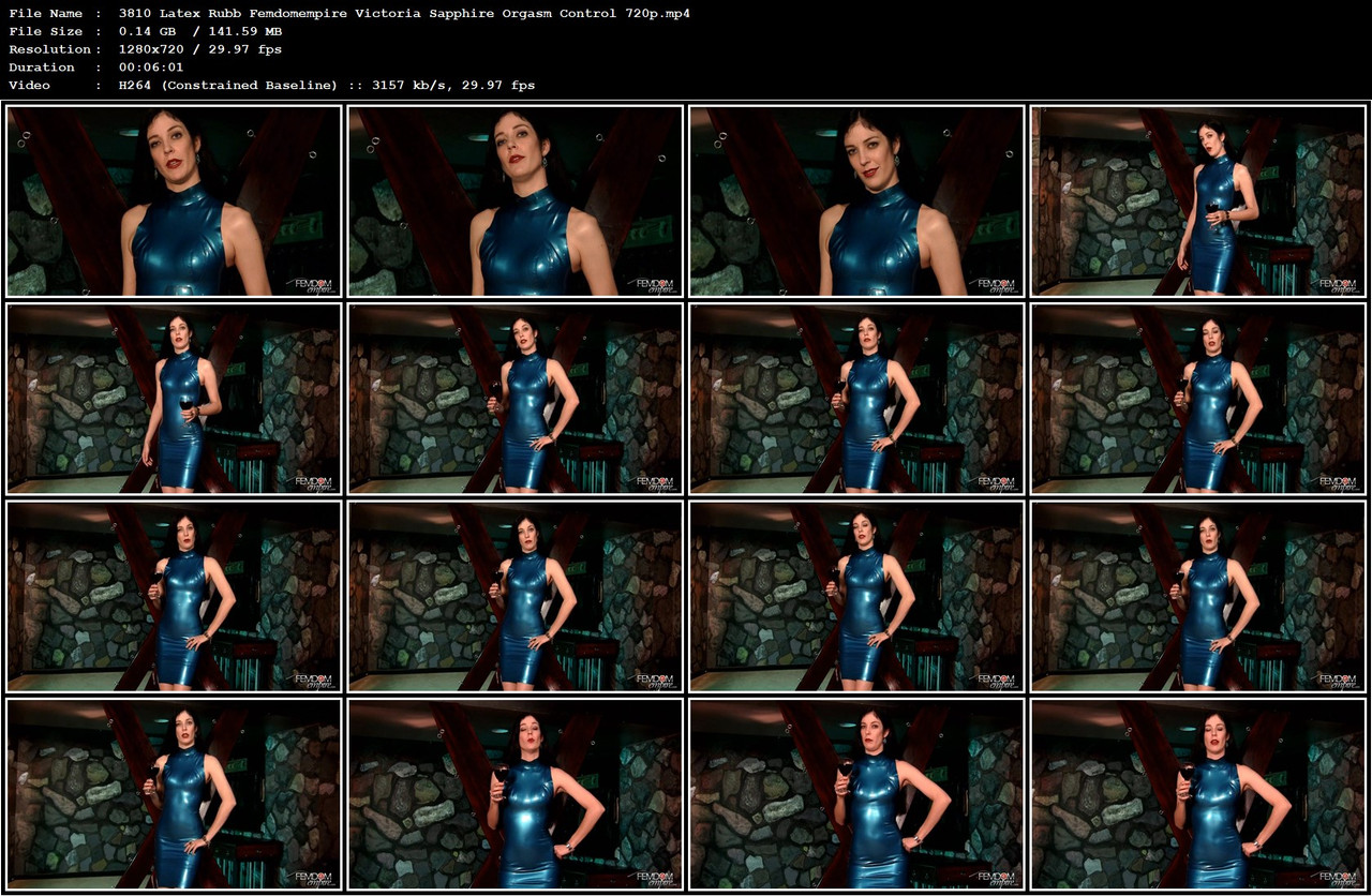 3810 Latex Rubb Femdomempire Victoria Sapphire Orgasm Control 720p mp4