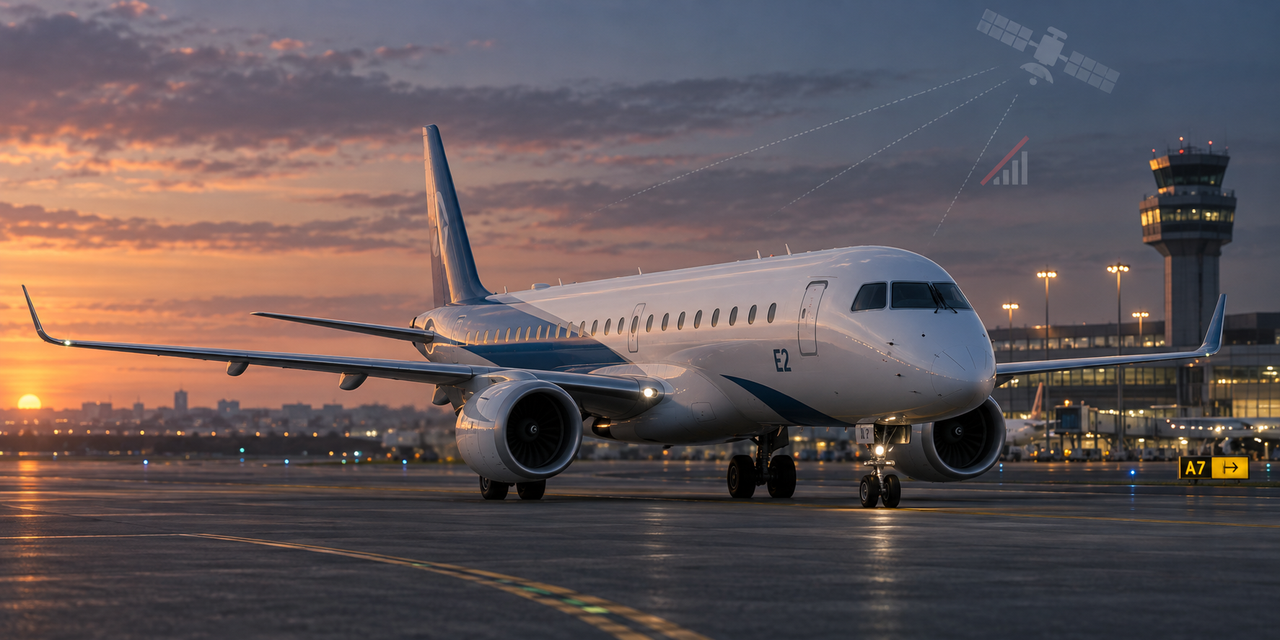 Instabilidade no GPS afeta jatos Embraer E2 e provoca atrasos e cancelamentos