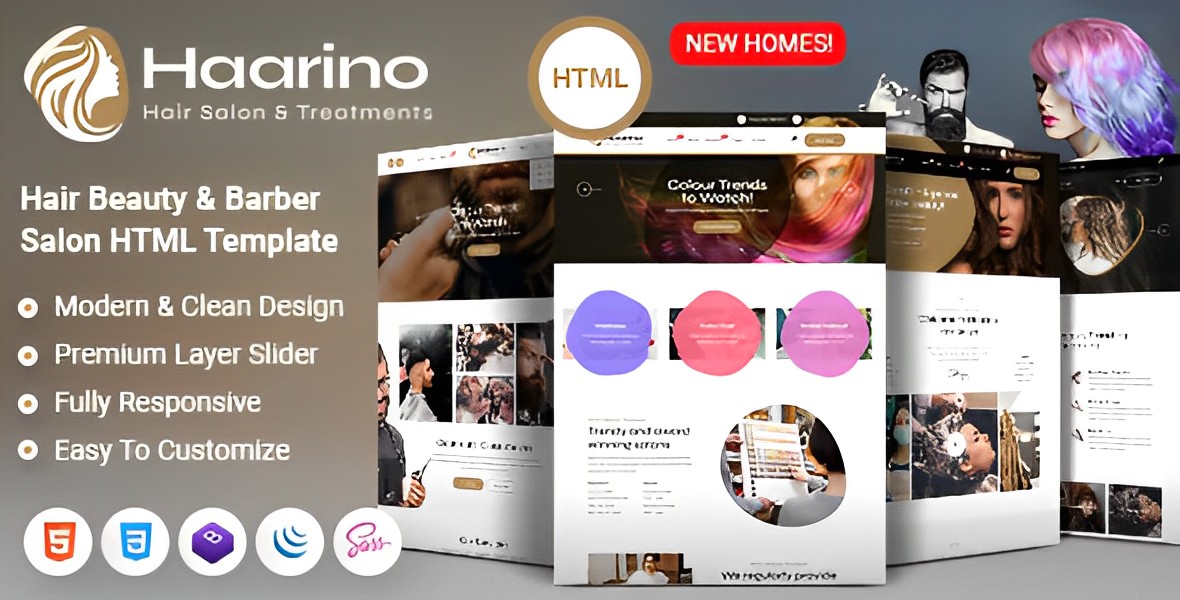 Haarino – Hair, Beauty & Makeup Salon HTML Template