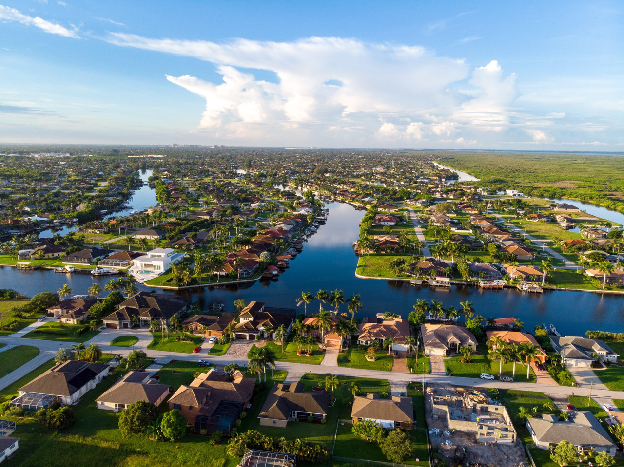 Frey Son Homes Cape Coral Florida Aerial View scaled