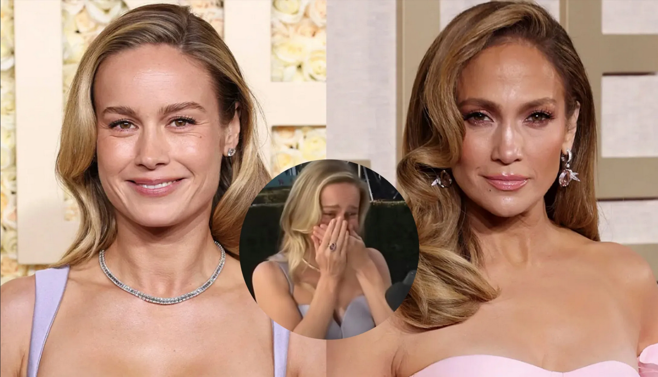 Brie Larson rompe en llanto al ver a Jennifer Lopez en los Golden Globes