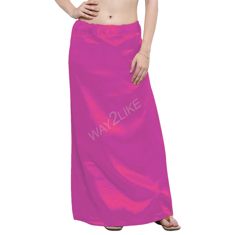 Women's Satin Petticoat Saree Underskirt Sari Underwear Free Size Adjustable